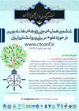 چاپ مقاله در ششمین همایش ملی پژوهش های نوین در حوزه علوم تربیتی و روانشناسی ایران