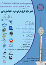 چاپ مقاله در دهمین همایش ملی پژوهش های مدیریت و علوم انسانی در ایران