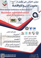 چاپ مقاله در سومین کنفرانس ملی نوآوری در مدیریت کسب و کار و اقتصاد